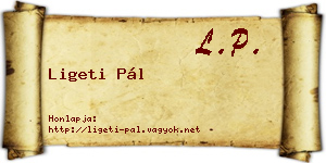 Ligeti Pál névjegykártya